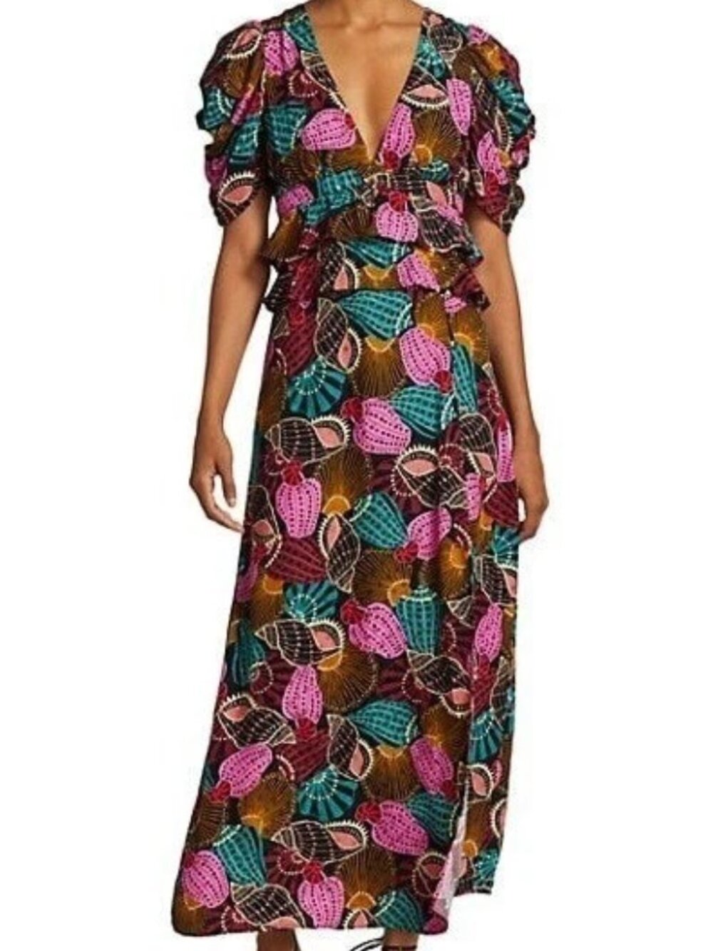FARM Rio NWT Shell Mix Midi Dress